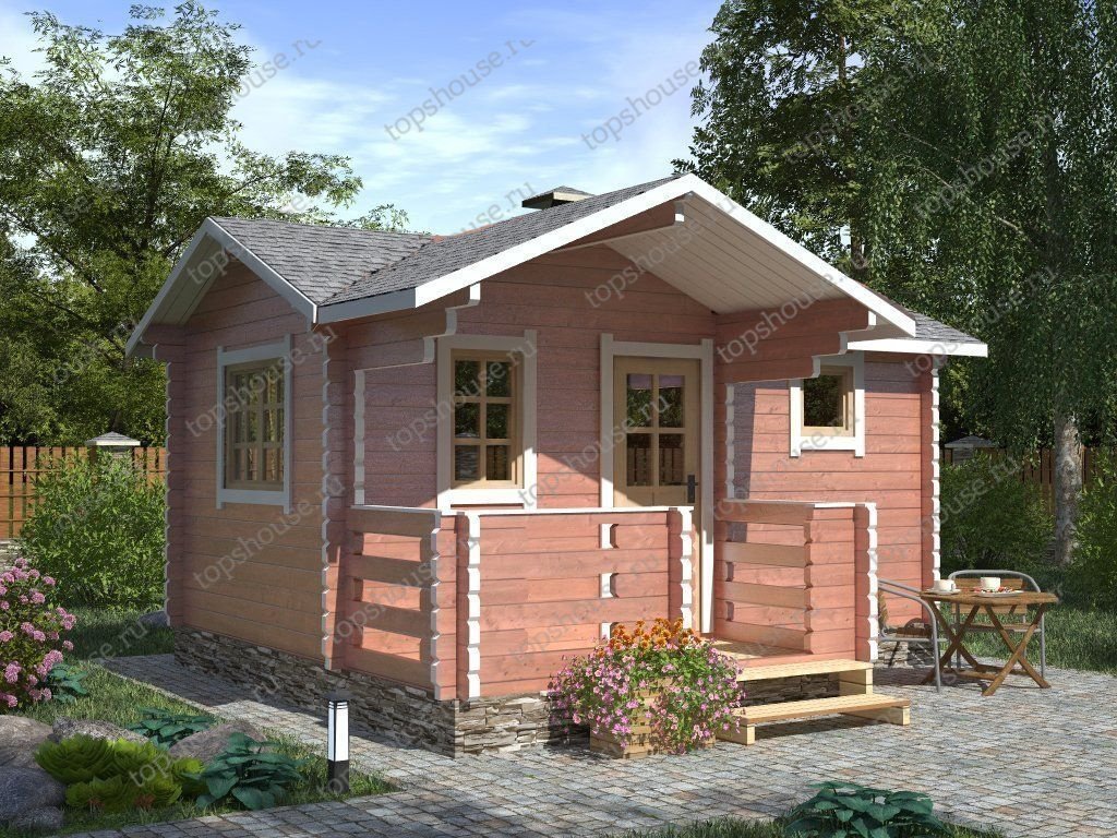 Баня из бруса «Пышка». 5553