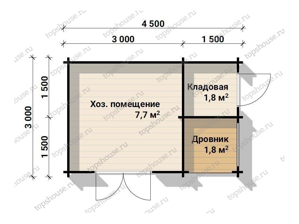 Хозблок «Прилежный». 10006