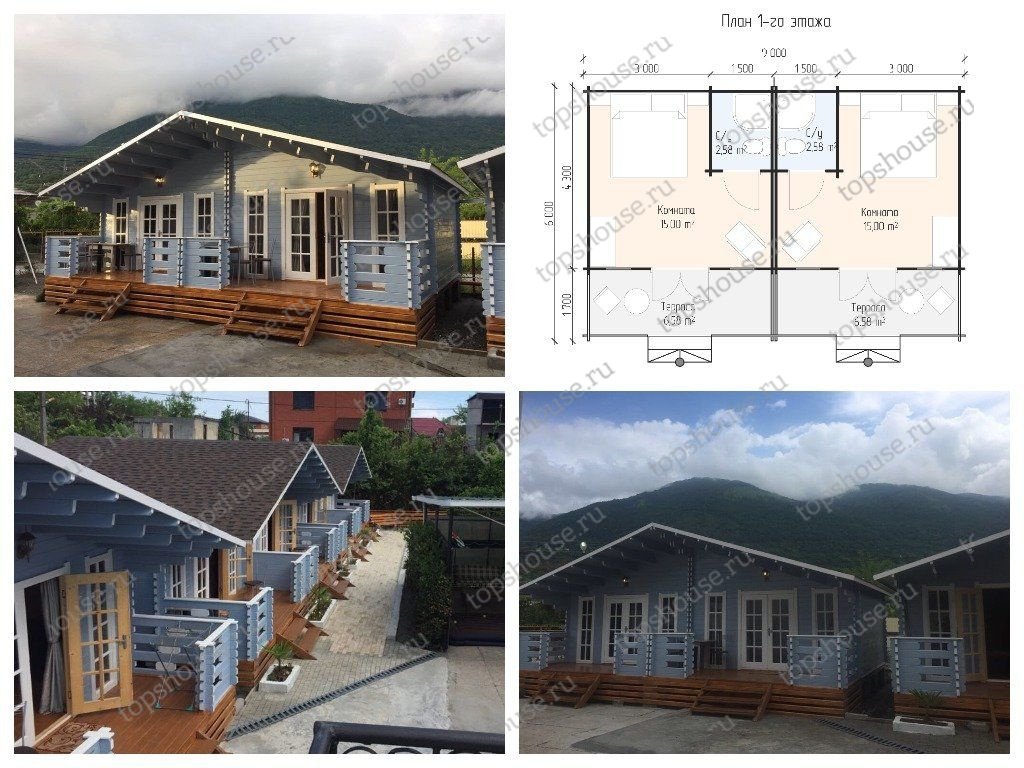 Пляжный дом на две семьи «Счастливы вместе». 6613