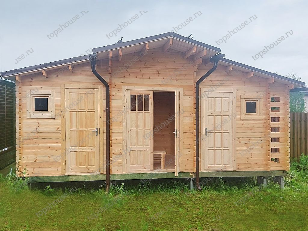 Хозблок с дровником «Куча мала». 13950