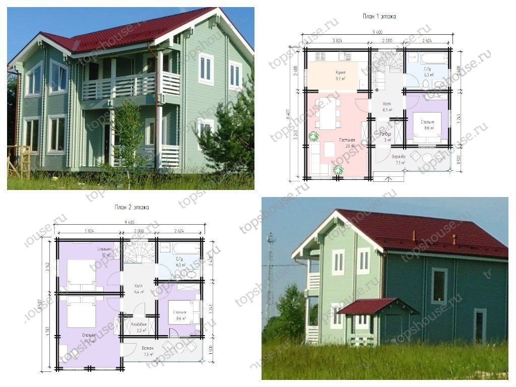 Двухэтажный теплый дом «Простая роскошь». 7108