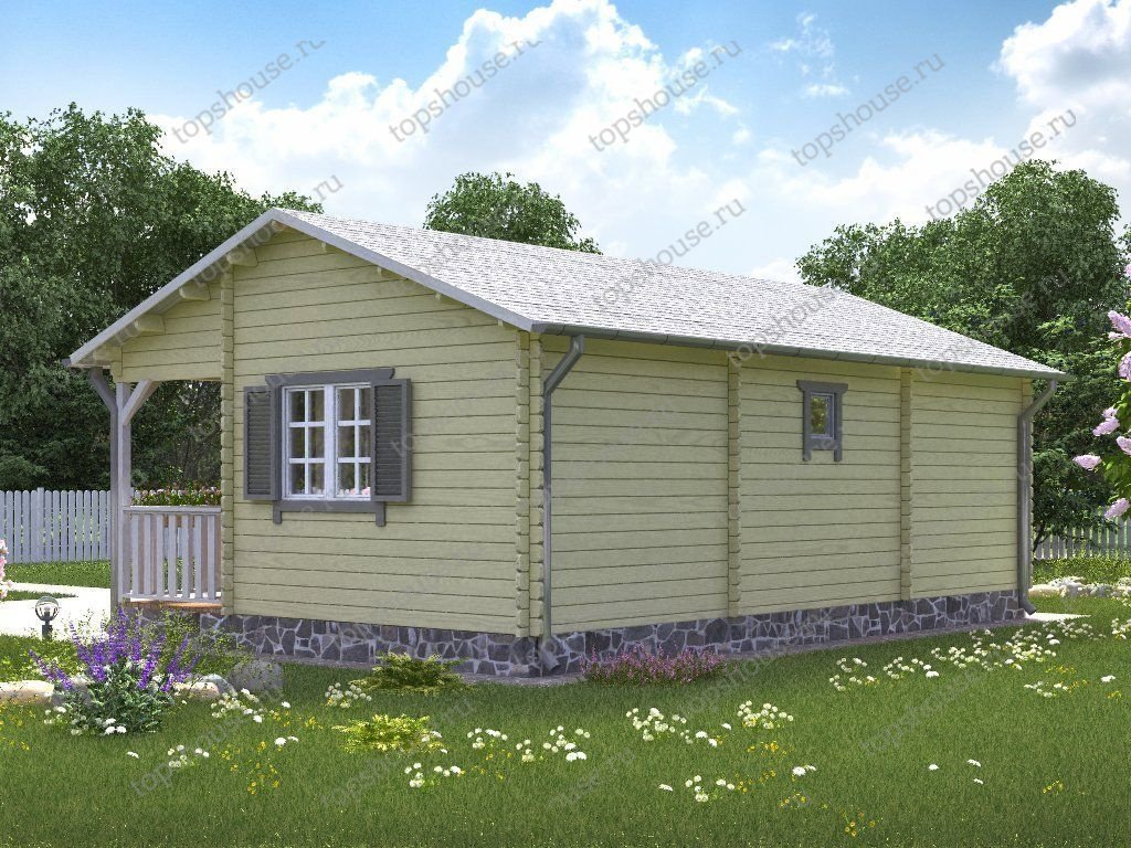 Дачный дом с мезонином «Объятия старины». 12516