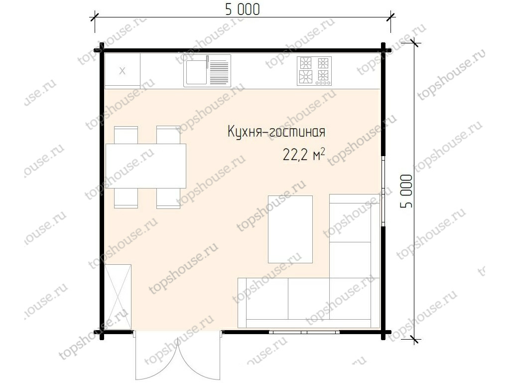 Садовый дом из бруса «Рафаэль» - купить по выгодной цене от производителя  «ТопсХаус» в Москве. Садовые домики