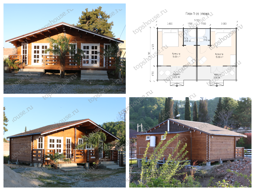 Пляжный дом из бруса «Счастливы вместе» - купить по выгодной цене от  производителя «ТопсХаус» в Москве. Гостевые домики