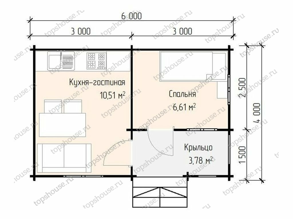 Садовый дом из бруса «Уютная берлога» - купить по выгодной цене от  производителя «ТопсХаус» в Москве. Садовые домики