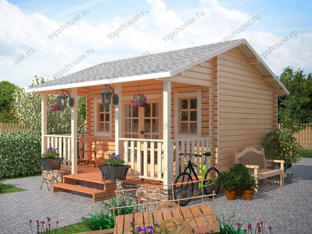 Маленький дачный домик с террасой (91 фото)